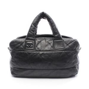 Chanel Coco Cocoon Boston Bag Leather Black